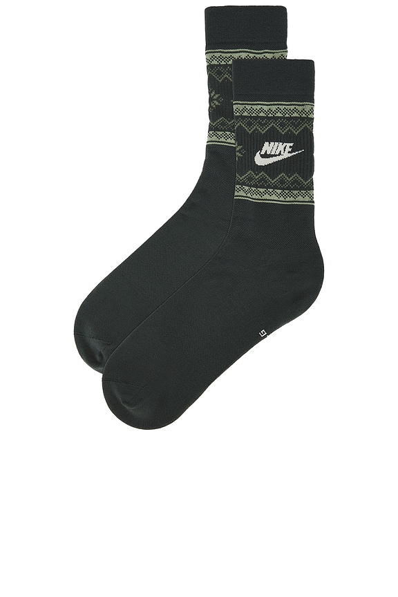 view 2 of 4 Essential Crew Socks in Vintage Green, Oil Green, & Coconut Milk