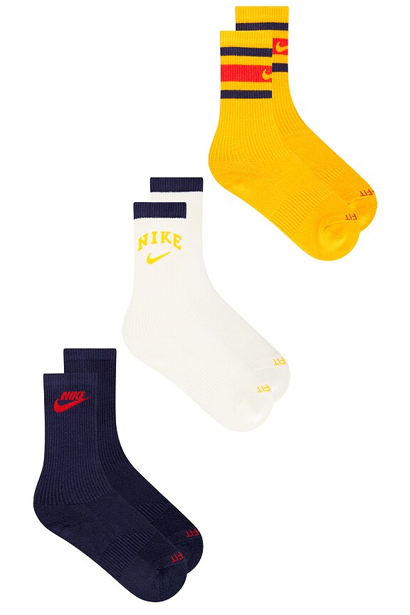 view 2 of 4 EVERYDAY PLUS 크루 양말 in Multi-color