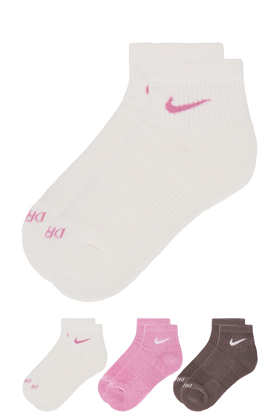 view 2 of 4 Training 3 Pack Ankle Socks in Multi Color