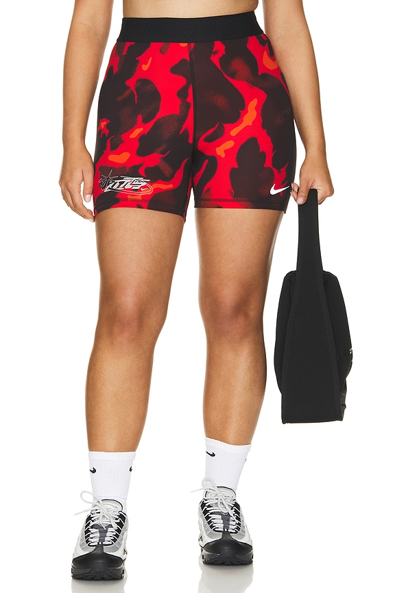 view 2 of 8 MEG THEE STALLION 반바지 in Black & Light Crimson