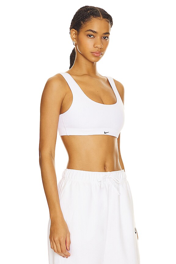 view 2 of 4 Alate All U Light Support Sports Bra in White, White, & Black