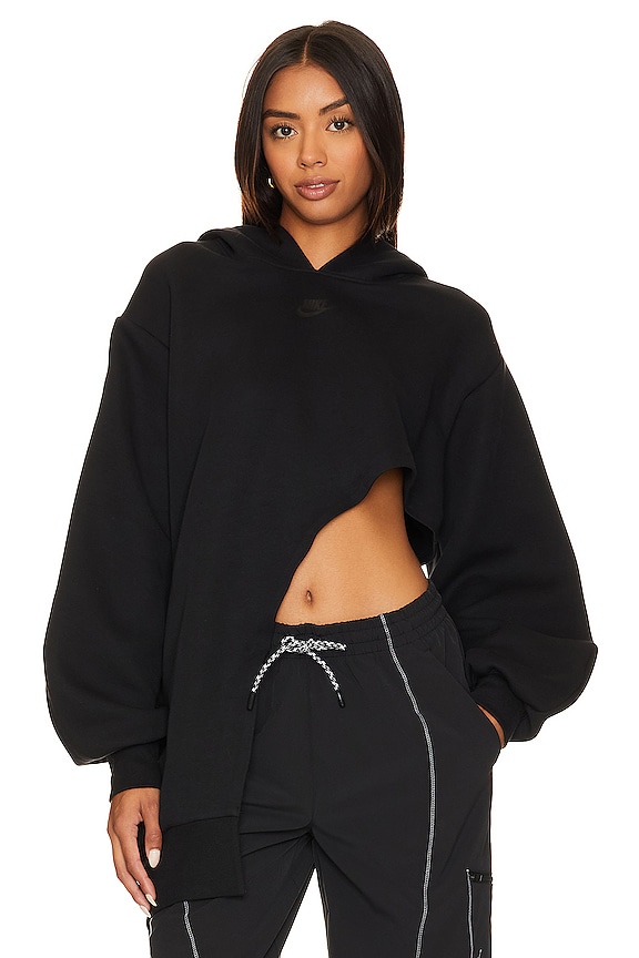 Nike Oversized Asymmetrical Hoodie in Black | REVOLVE