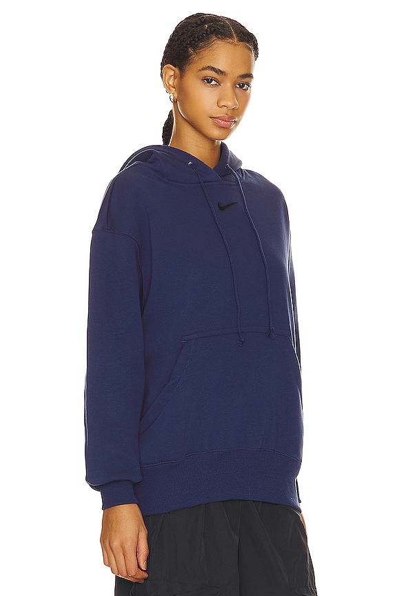 view 2 of 4 Pheonix Fleece Oversized Pullover Hoodie in Midnight Navy & Black