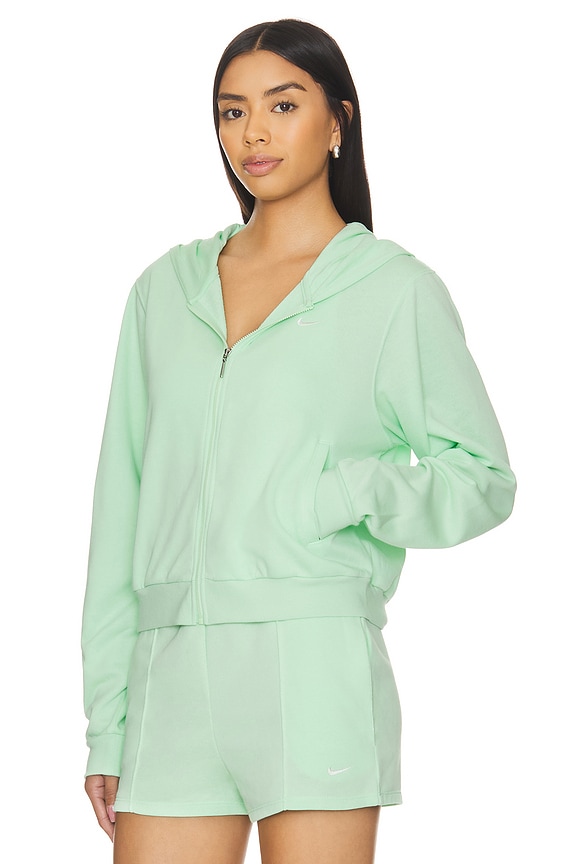 view 2 of 4 Chill Full Zip Hoodie in Vapor Green & Sail