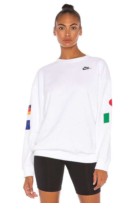 view 2 of 6 СВИТШОТ FLAG in White