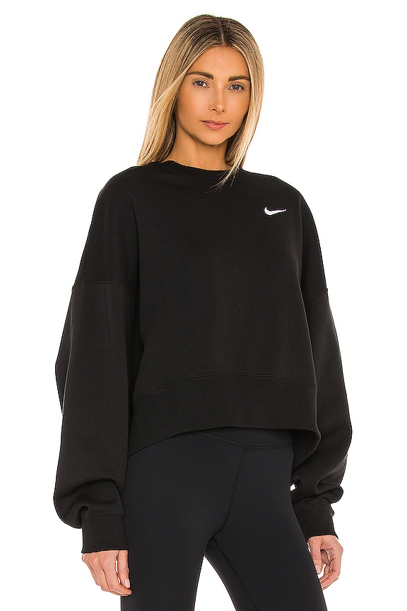 view 2 of 4 NSW Crew Fleece Sweatshirt in Black & White