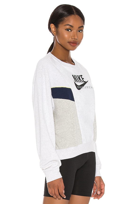 view 2 of 4 NSW Heritage Crew Fleece in Birch, Grey & Navy Heather