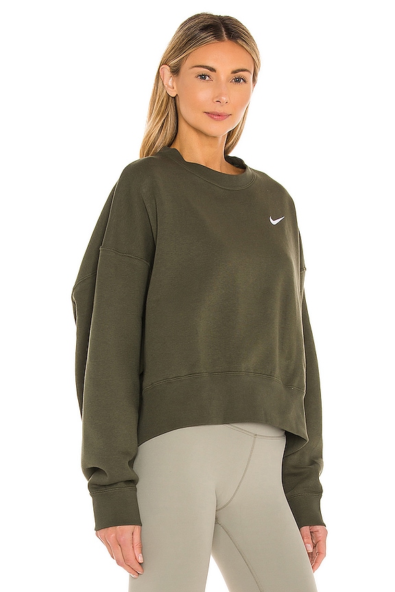 view 2 of 4 NSW Crew Fleece Sweatshirt in Cargo Khaki
