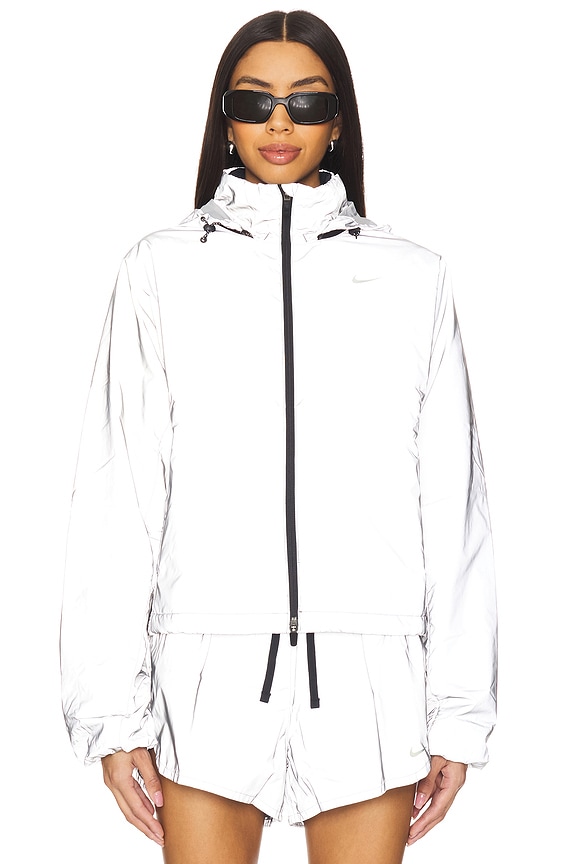 view 2 of 5 Running Division Therma-fit Reflective Jacket in Black, Reflective Silver, & Reflective Black