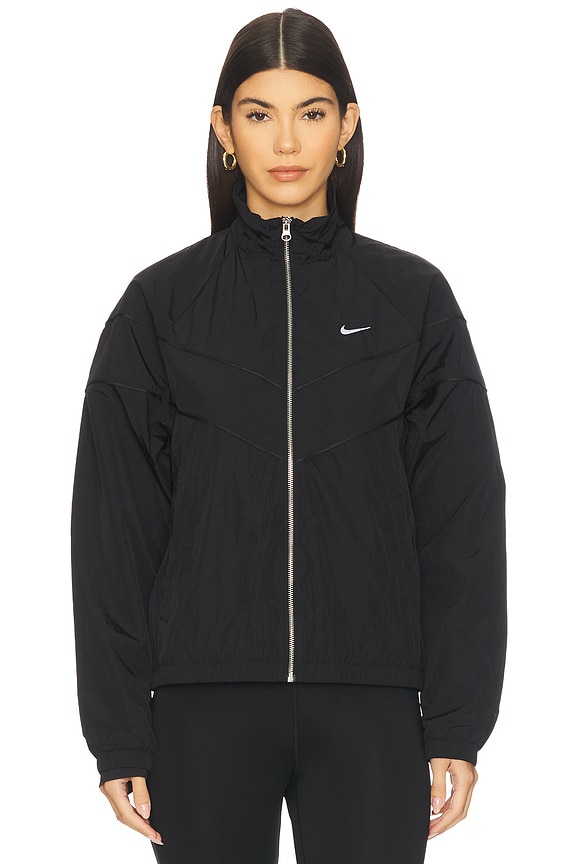 view 2 of 5 Windrunner Loose UV Woven Full Zip Jacket in Black & White