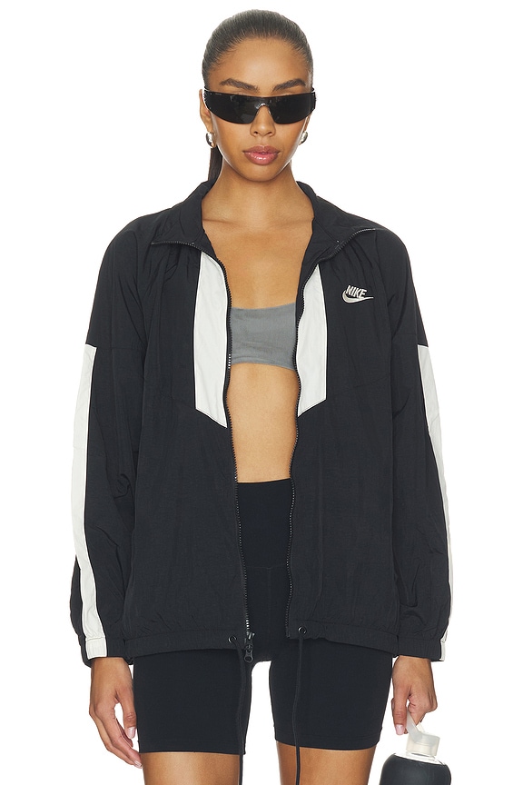 view 2 of 6 Women's Oversized Jacket in Black & Chalk