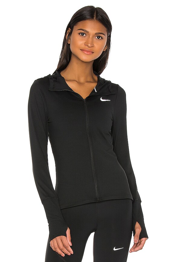 view 2 of 5 NK Element Hoodie in Black & Reflective Silver