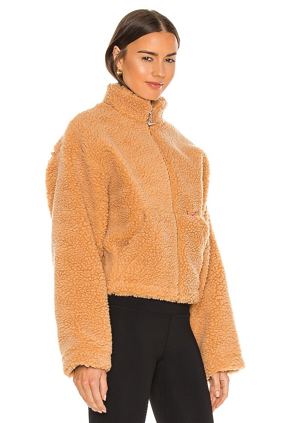 view 2 of 4 NSW Swoosh Sherpa Jacket in Flax & Cactus Flower