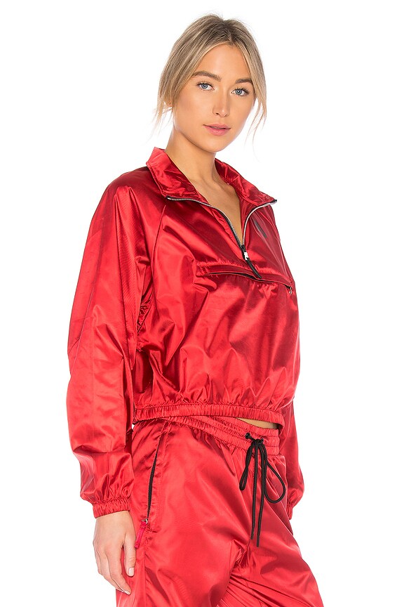 view 2 of 4 Lab NRG Satin Anorak Jacket in Gym Red & Black