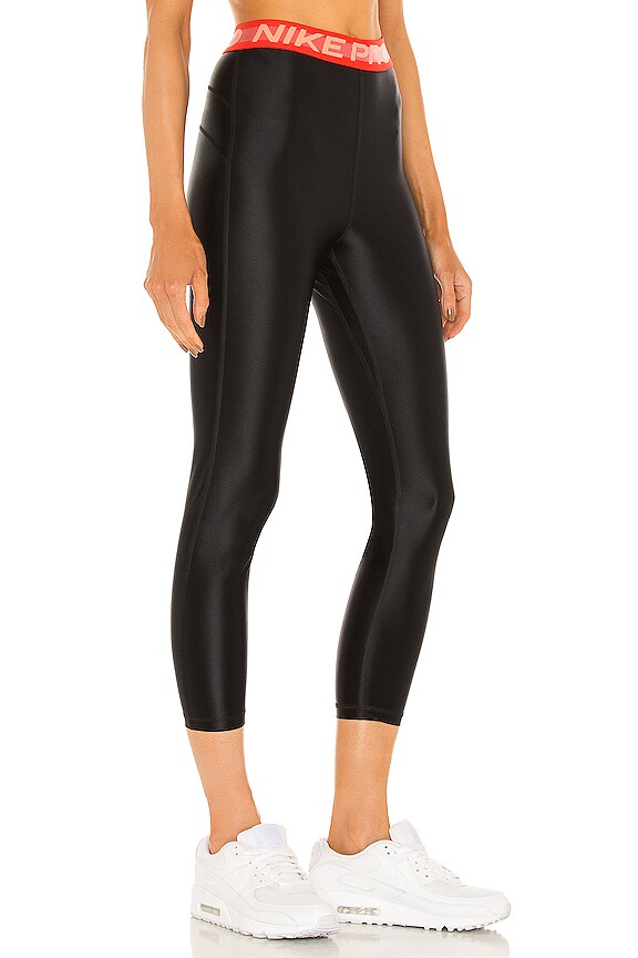 view 2 of 4 レギンス in Black & Chile Red