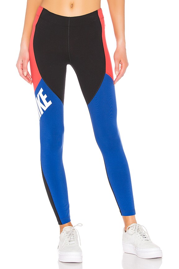 view 2 of 4 NSW Legasee Legging in Black, Ember, Royal & White