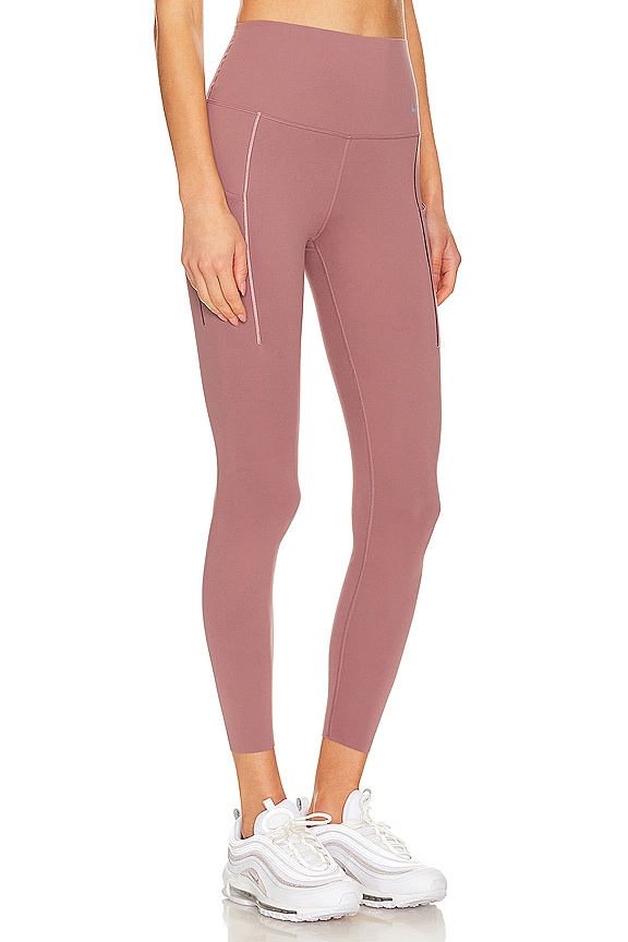 view 2 of 4 Universa High Waisted Cropped Leggings in Smokey Mauve & Black