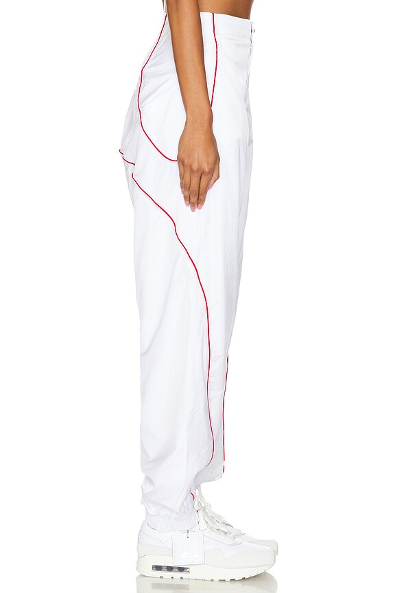 view 2 of 6 PANTALON FORME JOGGING in White & University Red