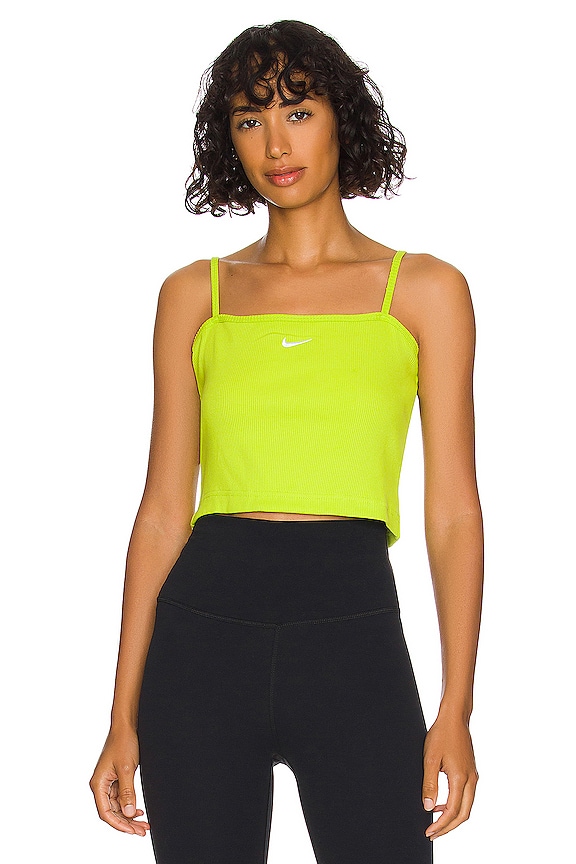 view 1 of 4 Essential Rib Crop Top in Atomic Green