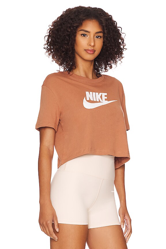 view 2 of 4 ESSENTIAL CROP Tシャツ in Mineral Clay