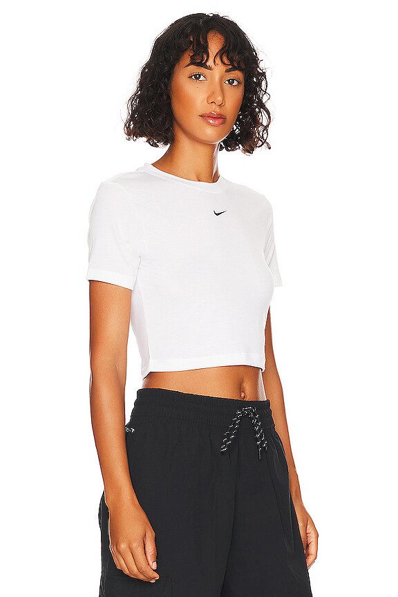 view 2 of 4 NSW Essential Crop Tee in White & Black