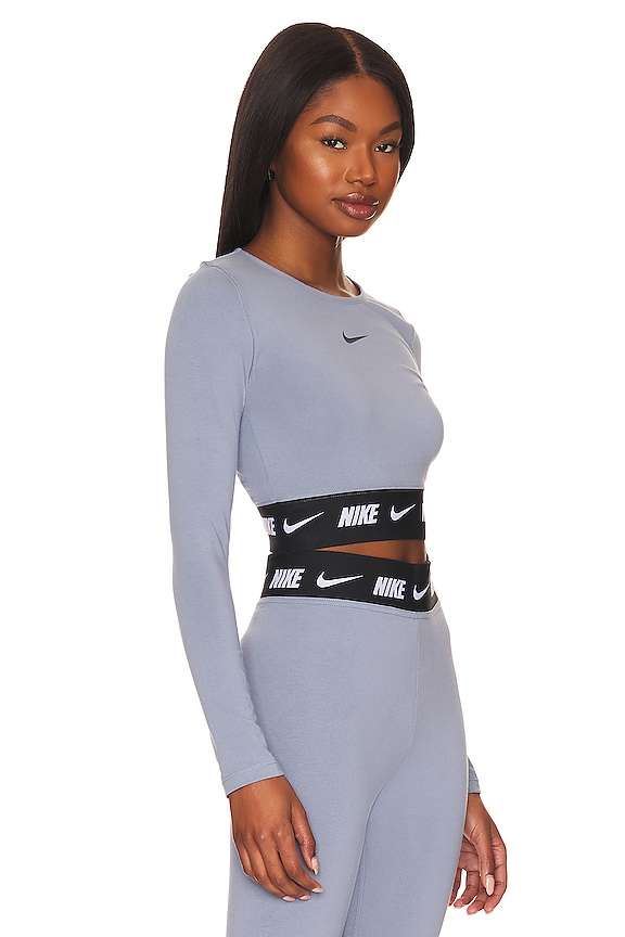 view 2 of 4 NSW Crop Tape Top in Ashen Slate & Black