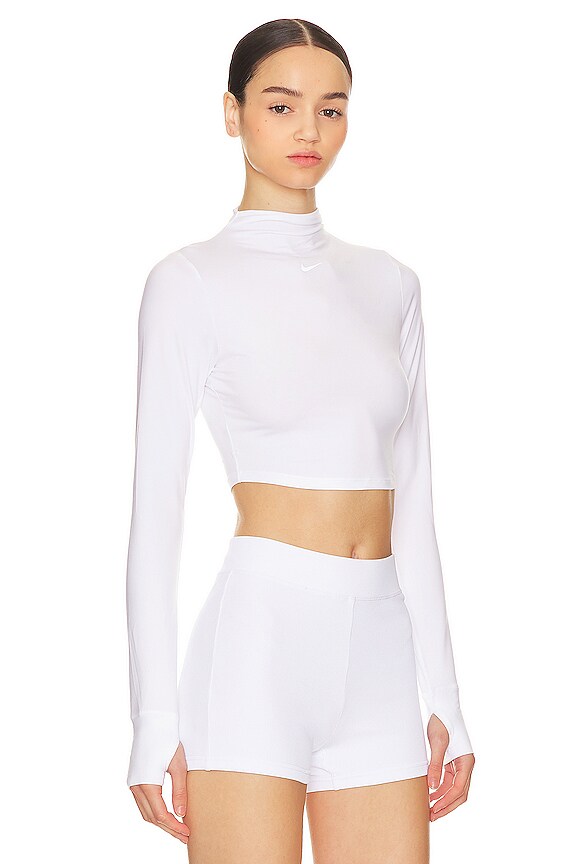 view 2 of 4 TOP CORTO DE MANGA LARGA DRI FIT ONE in White & Reflective Silver