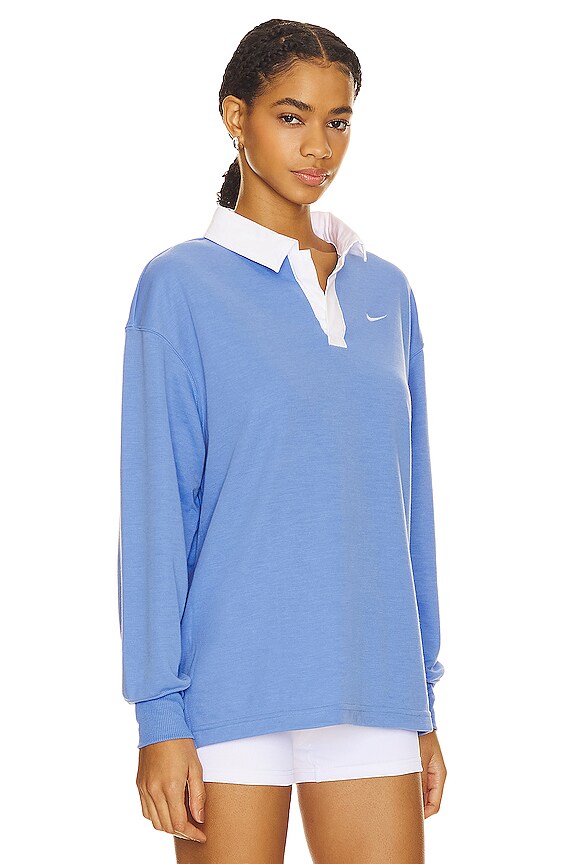 view 2 of 4 POLO MANCHES LONGUES ESSENTIAL in Polar & White