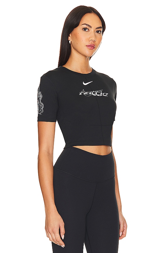 view 2 of 5 X Meg Thee Stallion Slim Crop Tee in Black