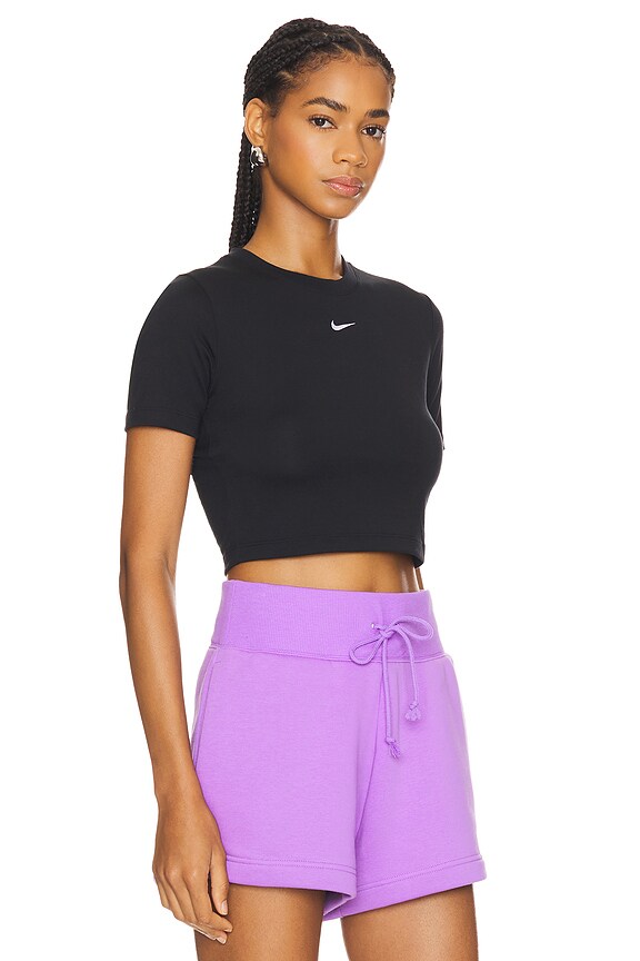 view 2 of 4 SPORTSWEAR ESSENTIAL 크롭 티셔츠 in Black & White