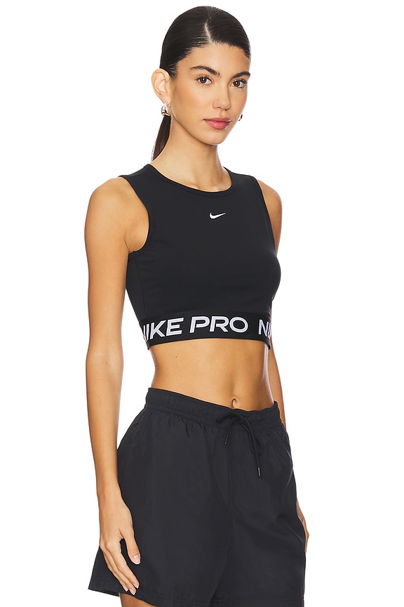 view 2 of 4 Pro 365 Cropped Tank Top in Black & White