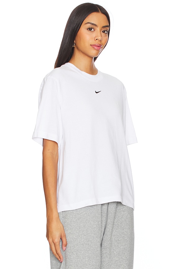 view 2 of 4 T-SHIRT BOXY ESSENTIAL in White & Black