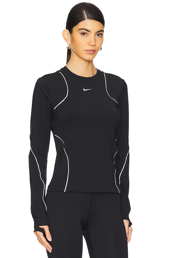 view 2 of 4 Running Division Reflective Long Sleeve Top in Black