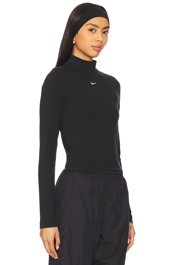 view 2 of 4 NSW Essential Ribbed Long Sleeve Top in Black & White