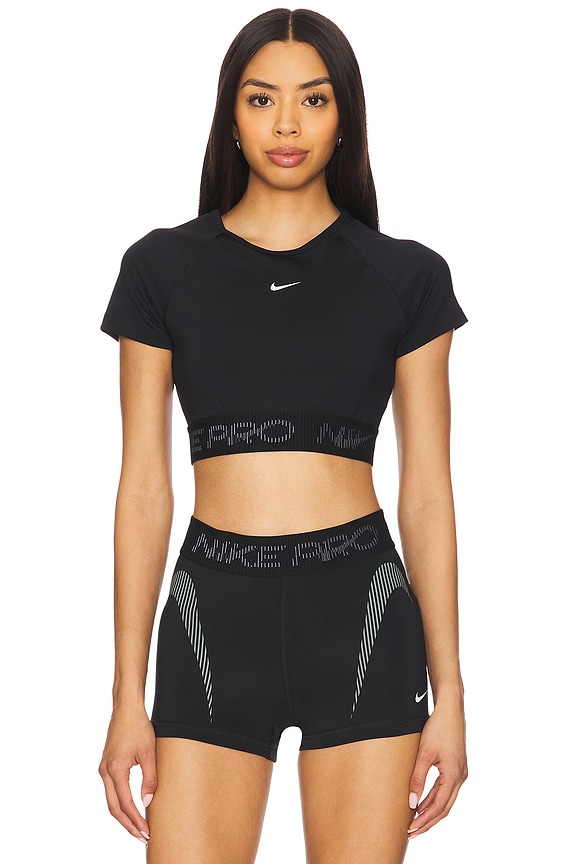 view 2 of 5 Dri-FIT Cropped Graphic Short Sleeve Top in Black, Cool Grey, & White