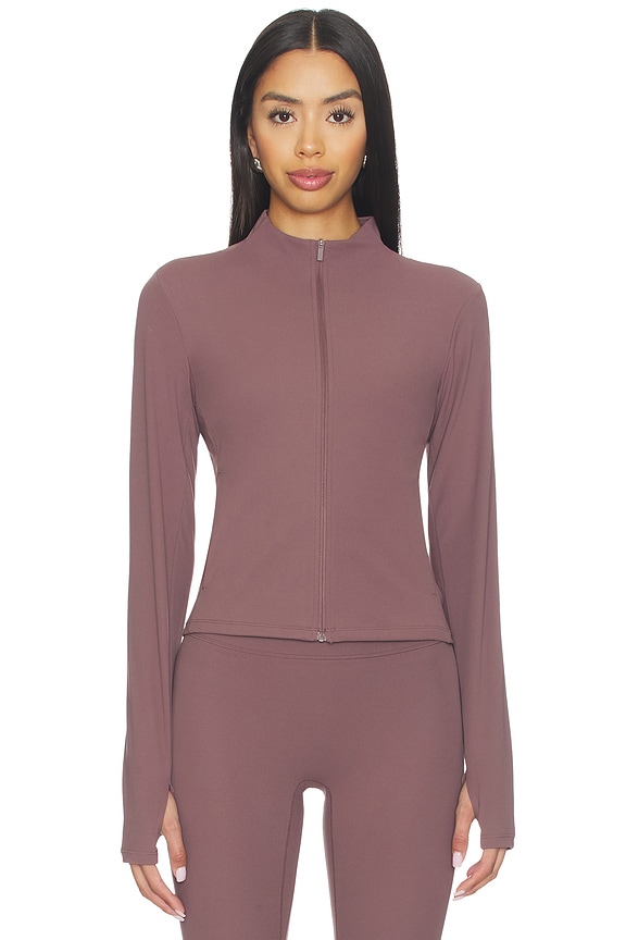 view 2 of 5 Dri Fit Full Zip Long Sleeve Top in Tattoo & White