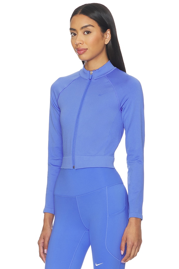 view 2 of 4 Dri Fit Full Zip Mid Layer Top in Sapphire