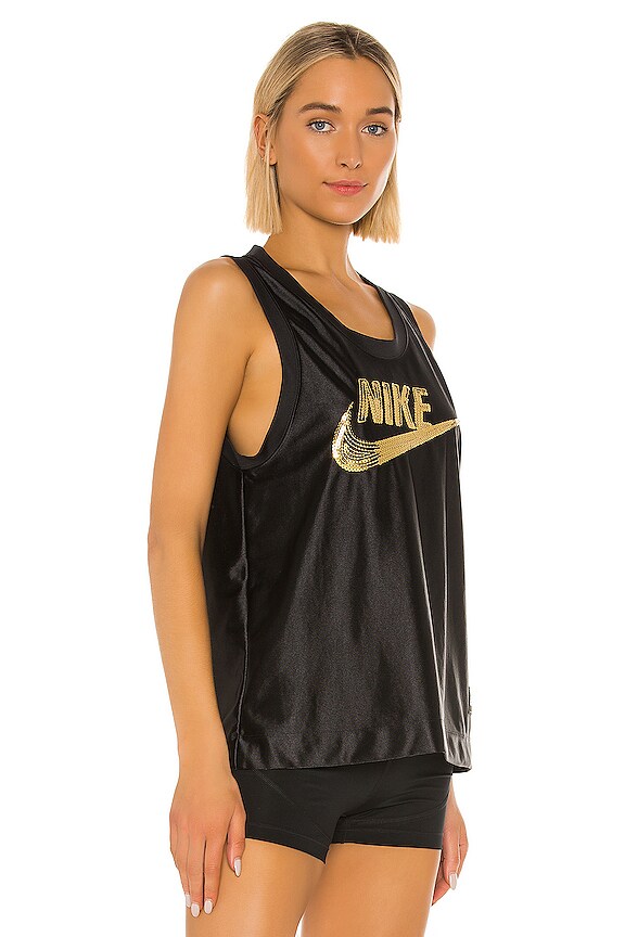 view 2 of 6 NSW Jersey Glam Dunk in Black & Metallic Gold