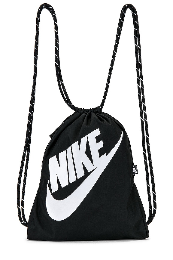 Nike Drawstring Bag in Black & White REVOLVE