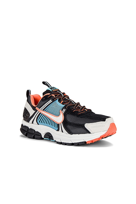 view 2 of 7 Zoom Vomero 5 PRM Sneaker in Black, Light Bone, Blue Gaze, & Total Orange
