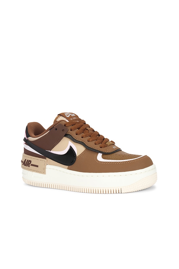 view 2 of 6 SNEAKERS AIR FORCE 1 SHADOW in Light British Tan, Black, Pink Foam, & Hemp