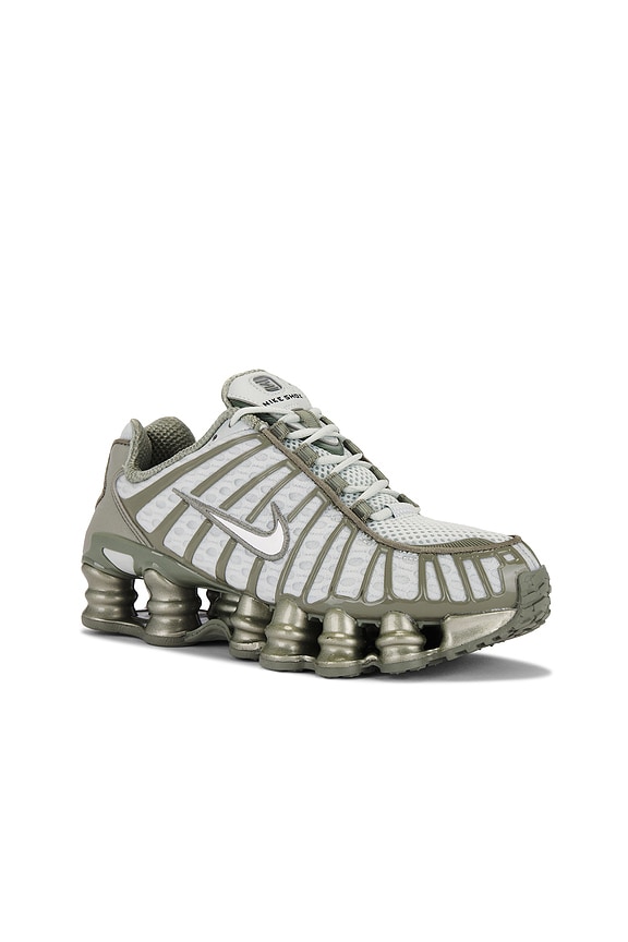 view 2 of 6 Shox TL Sneaker in Light Silver, White, & Light Army