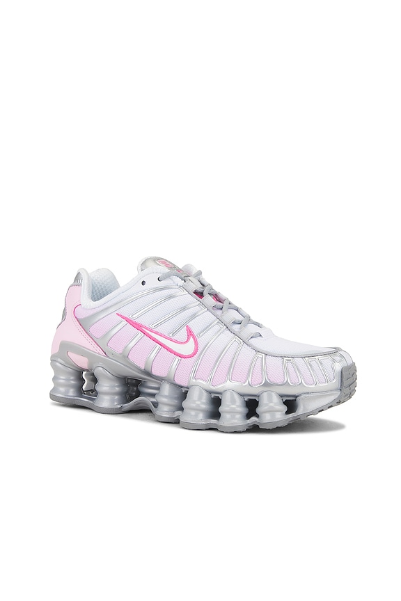 view 2 of 6 SHOX TL スニーカー in Metallic Platinum, Pinksicle, Pink Foam, & White
