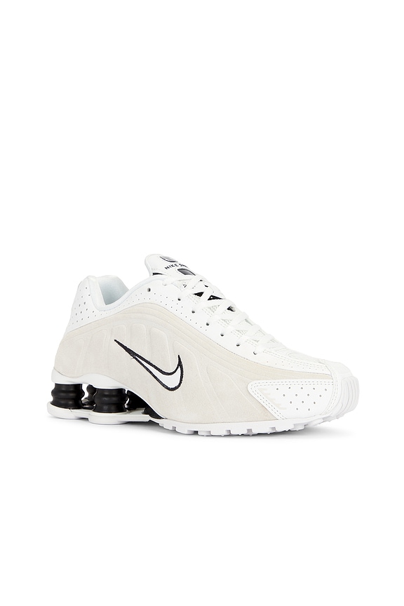 view 2 of 6 Shox R4 Se Sneaker in Summit White, Black, & Light Orewood Brown
