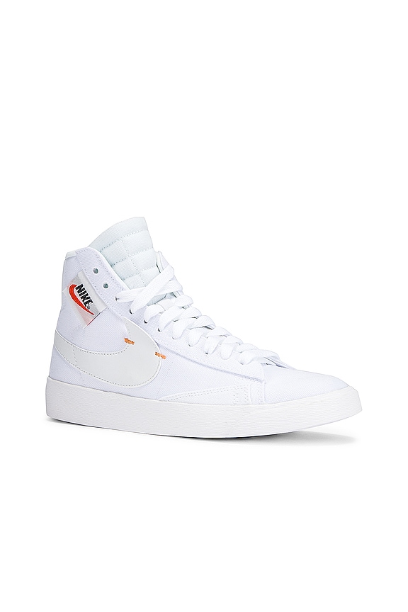 view 2 of 7 ZAPATILLA DEPORTIVA BLAZER MIDI REBEL in White & Orange