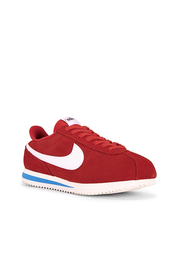 view 2 of 6 Cortez Suede Sneaker in Light Crimson, White, Light Photo Blue, Sail, Safety Orange & Black