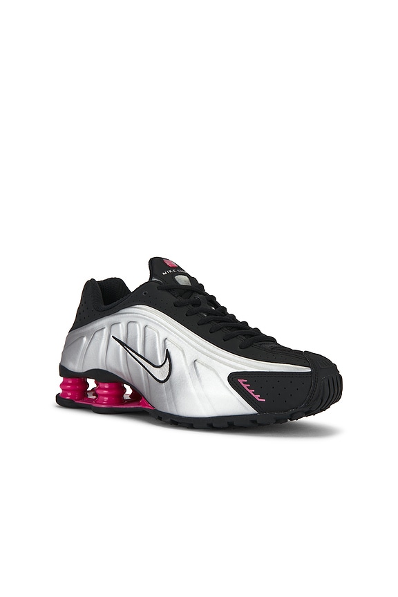 view 2 of 6 Shox R4 Sneaker in Black, Metallic Silver & Pinksicle