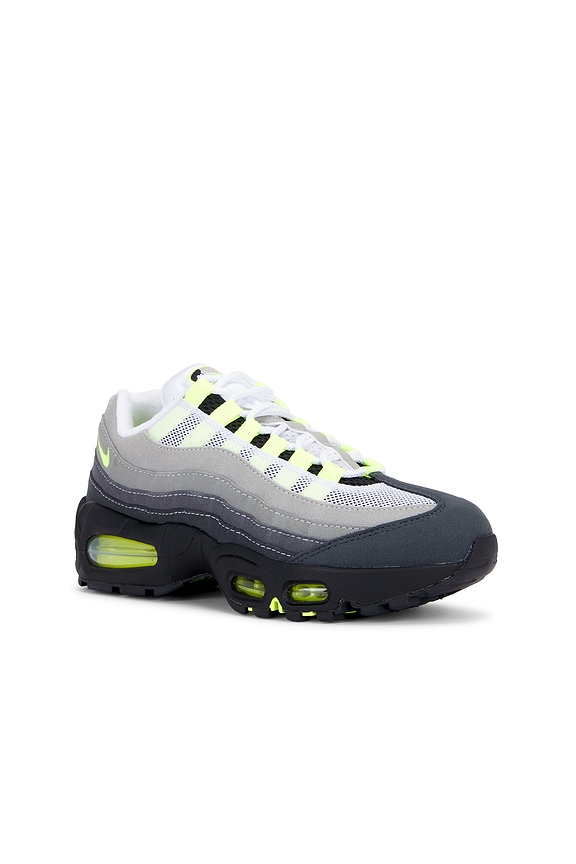 view 2 of 6 Air Max 95 Big Bubble Sneaker in Black, Neon Yellow, Anthracite, Light Graphite, Light Charcoal & Pearl Grey