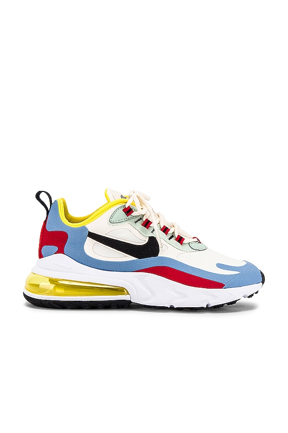 Nike Max 270 React in Yellow, Light Blue, Red & Black | REVOLVE