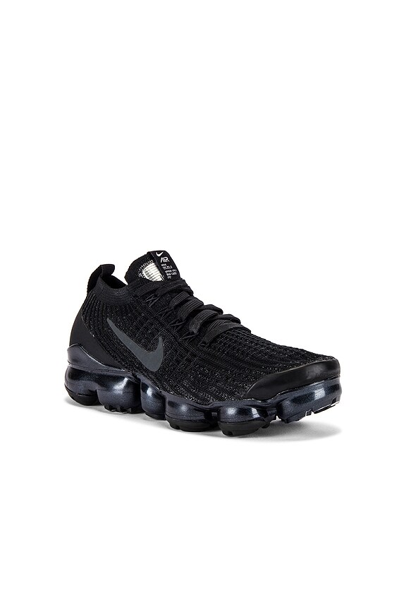 view 2 of 6 Air Vapormax Flyknit 3 Sneaker in Black, Anthracite & Metallic Silver
